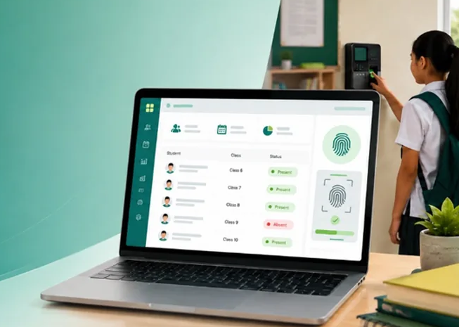 MyClassAdmin biometric attendance management software dashboard